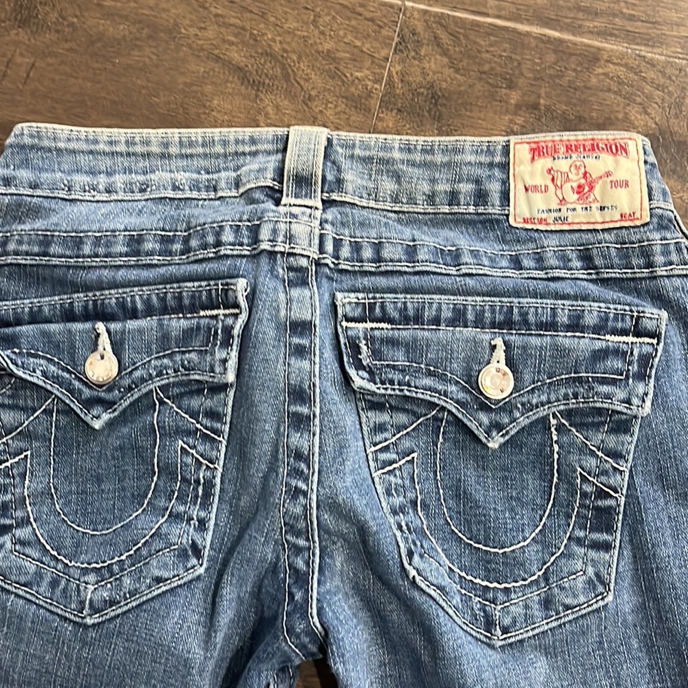 True Religion Crystal Button Jeans sz 28 - Picture 5 of 8